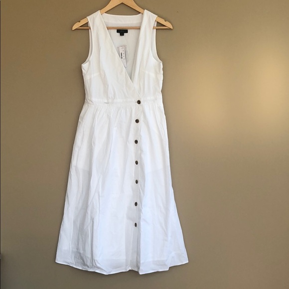 J. Crew Dresses New J Crew Sleeveless Poplin Shirt Dress Midi